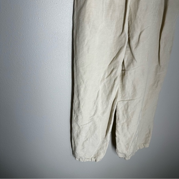 Rails Callie Linen Blend Jumpsuit Size M Women’s Cream Beige Collared Buttoned - Picture 5 of 15